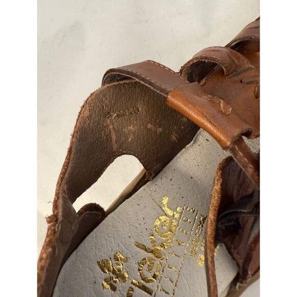 Reiker Brown Leather Shoes Mary Jane Style Closed Toe Sandals Women’s Size 40 - Picture 8 of 8